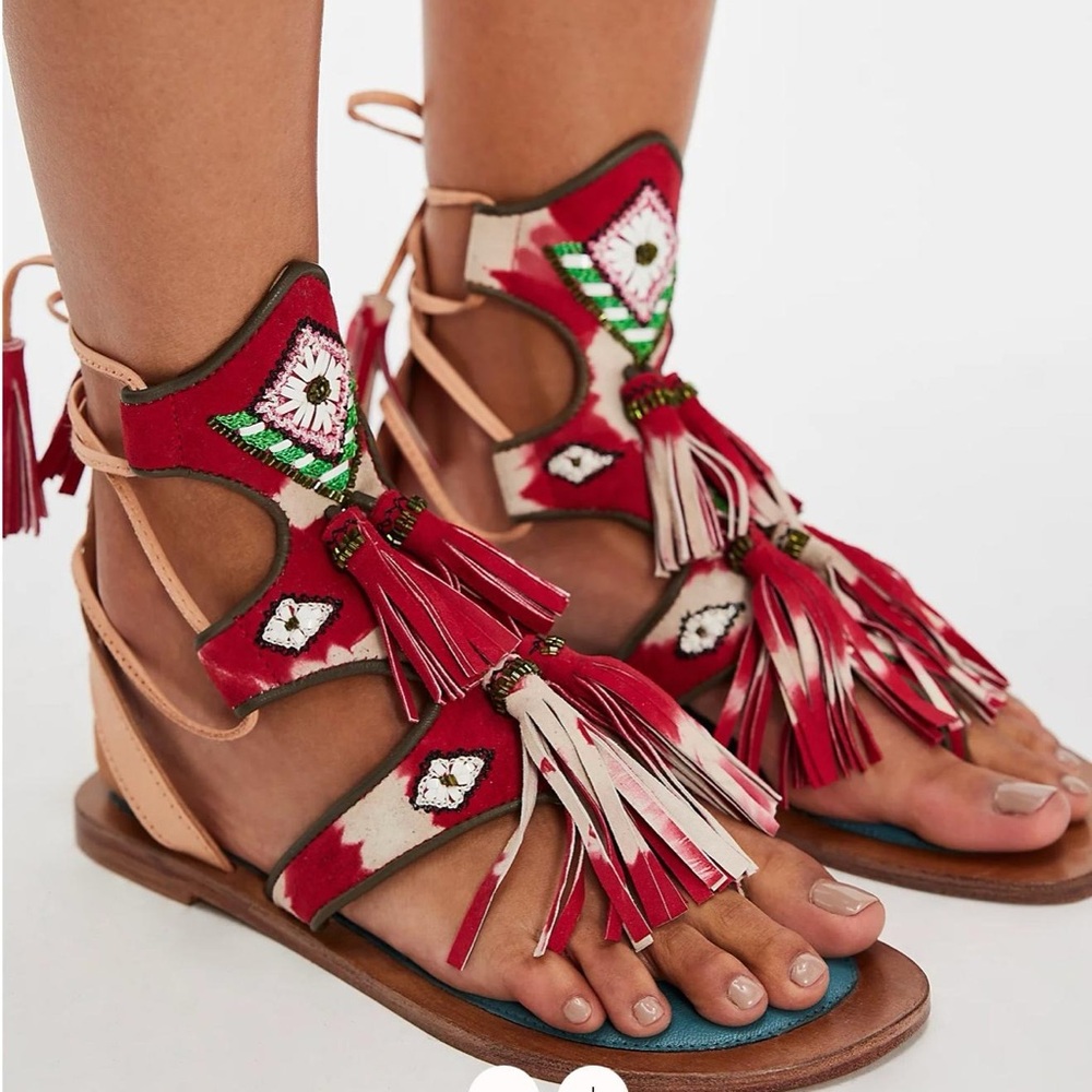 New Meher Kakalia Clio Tassel Sandals